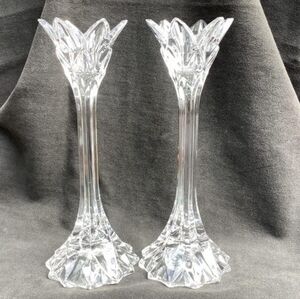 Vintage Lenox Luxury Starburst Crystal Candlestick Holders Czech Republic NEW